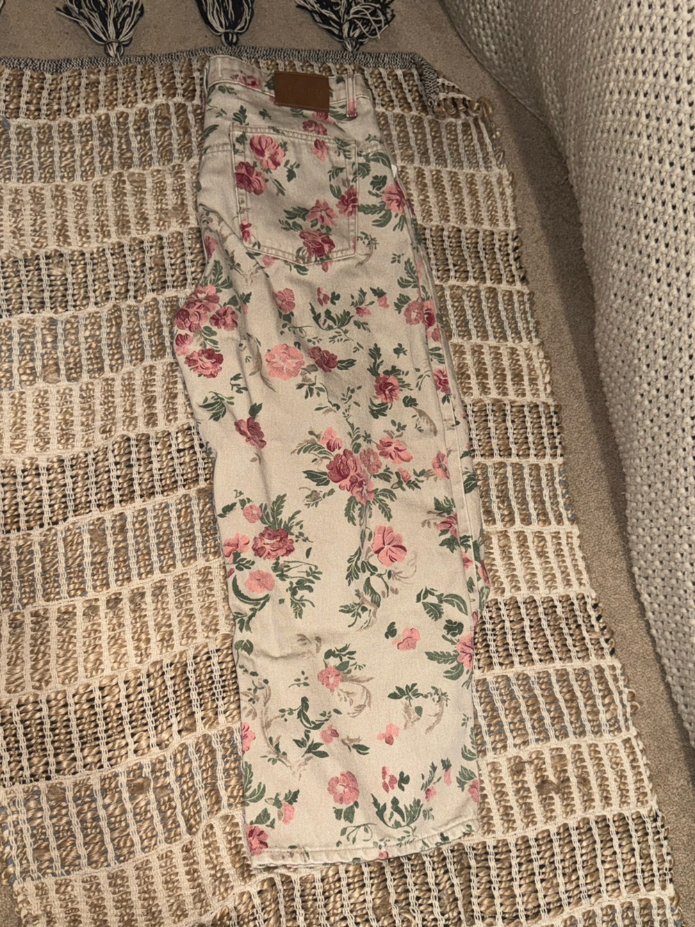 We the free Deep Trance Floral barrel wide Leg Ankle Jeans 31 new - Picture 8 of 9